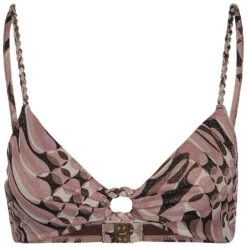 Seafolly Women's Poolside Ring Front Bralette - Bikini Top