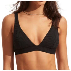 Seafolly Women's Secondwave Longline Tri - Bikini Top